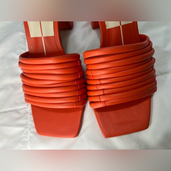 Dolce Vita priana Orange Heeled Mules sandals size 7.5 - Picture 9 of 13